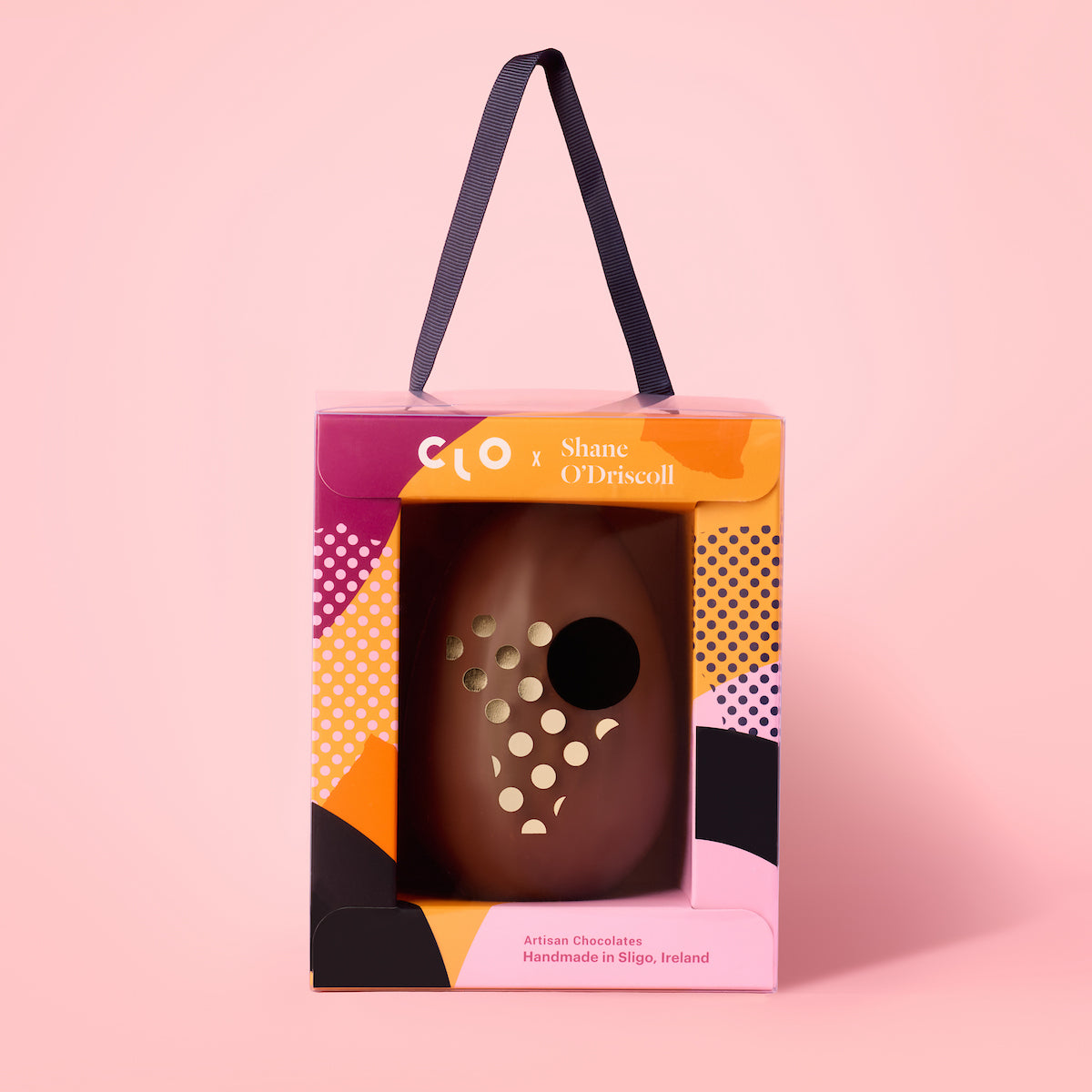 Irish handcrafted chocolate easter egg in collaboration with Irish artist Shane O Driscoll
